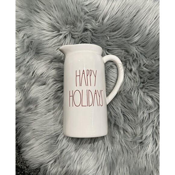 Rae Dunn Happy Holidays Drink 9' Pitcher‎ - Picture 1 of 2